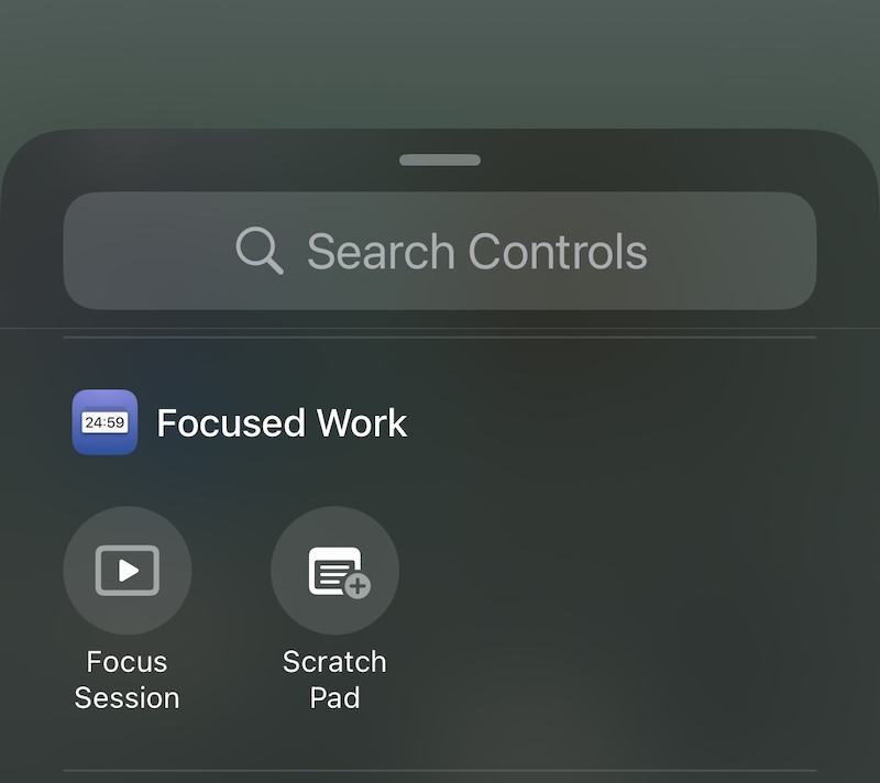 Focused Work iOS 18 app control center