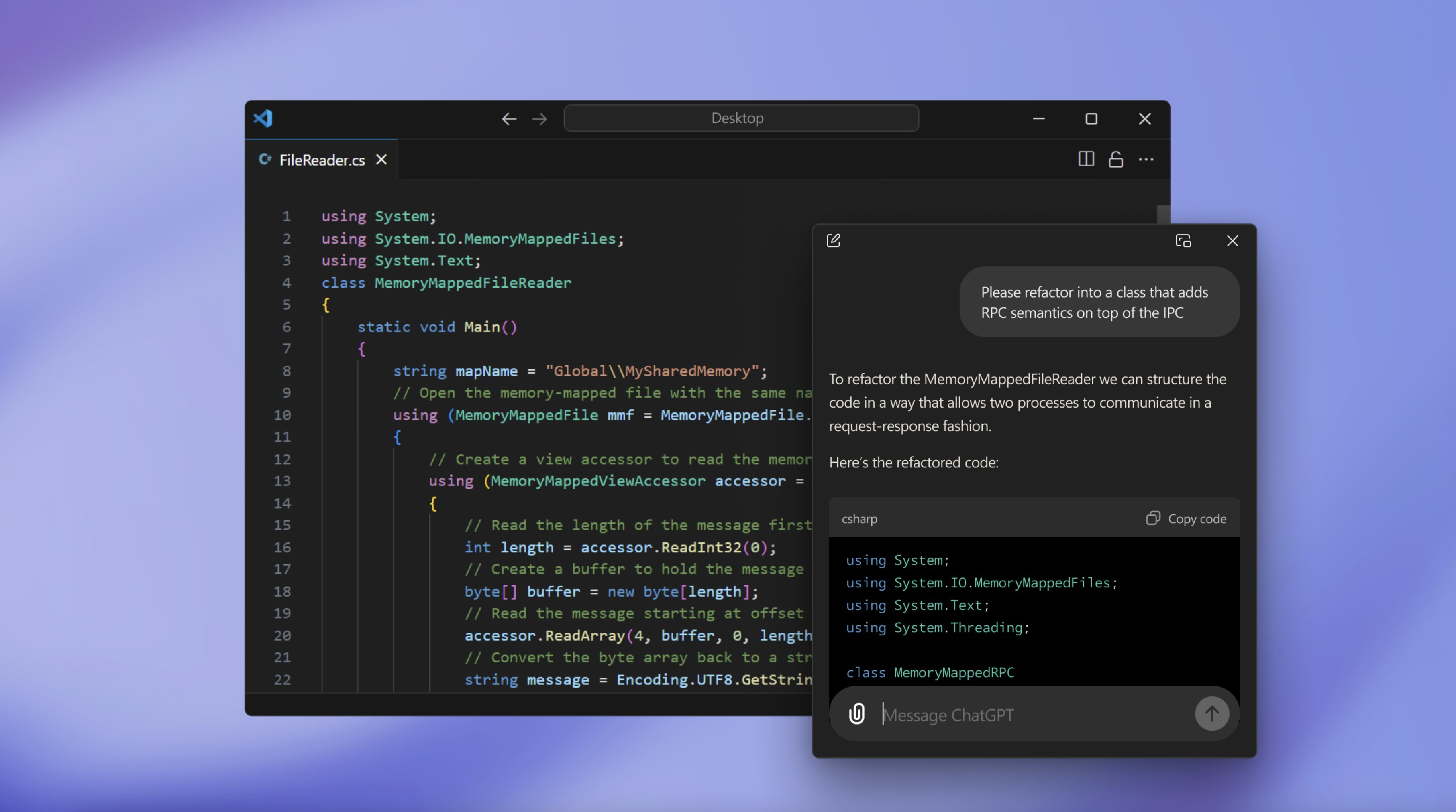ChatGPT for Windows app