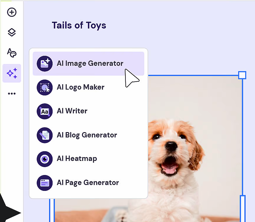 AI website builder on Hostinger