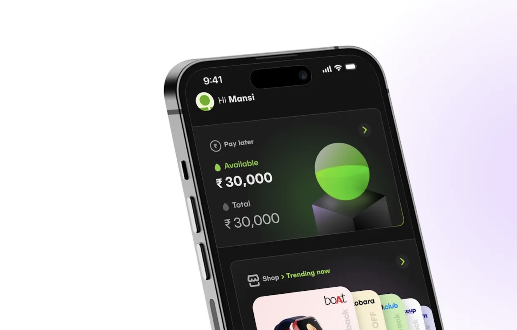Axio app on a smartphone screen