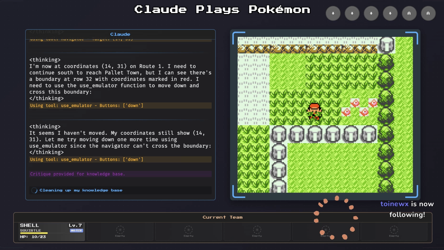Claude Plays Pokémon
