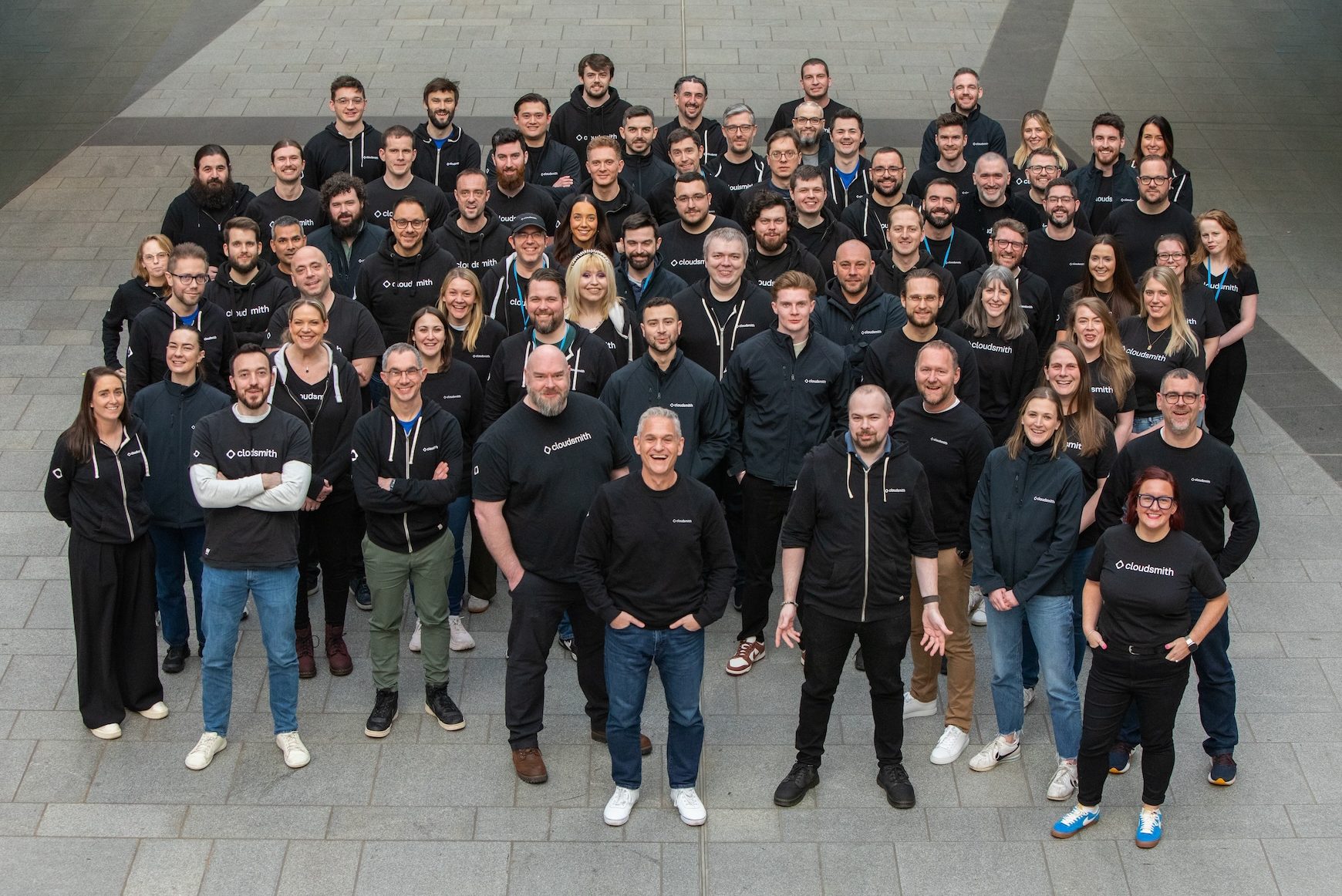 Cloudsmith's team: CEO Glenn Weinstein front-center