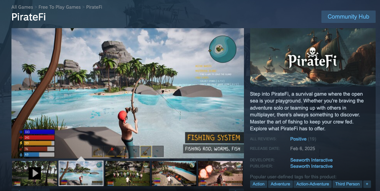 A screenshot of the malware-laced video game PirateFI.