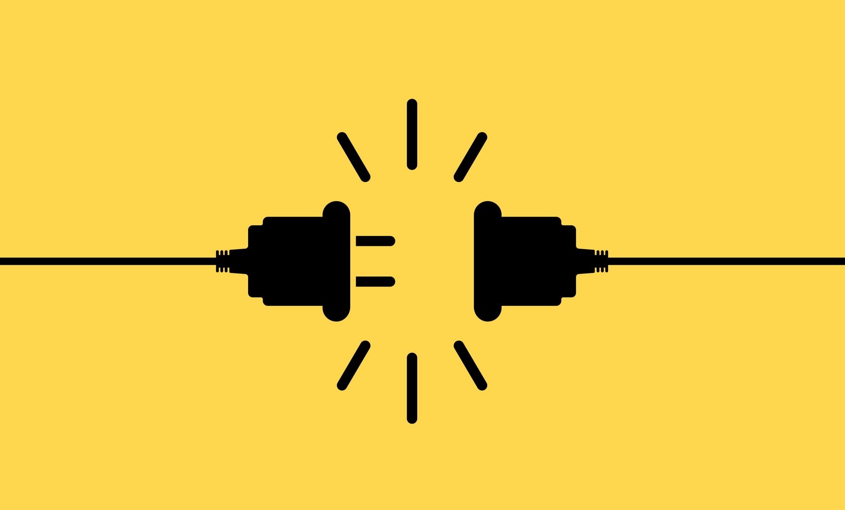 Electric plug icon depicting digital detox