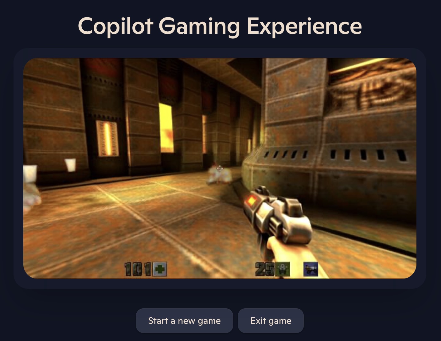 A screenshot of an AI-generated Quake II level