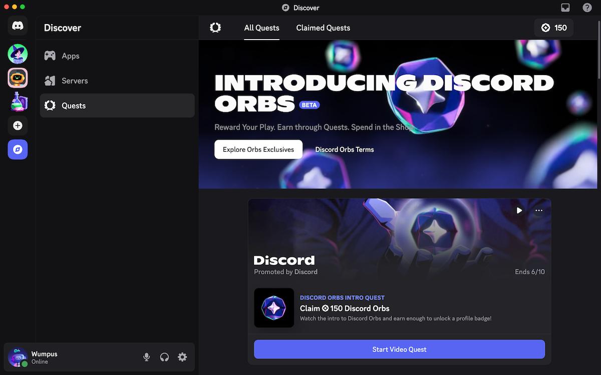 Discord Orbs