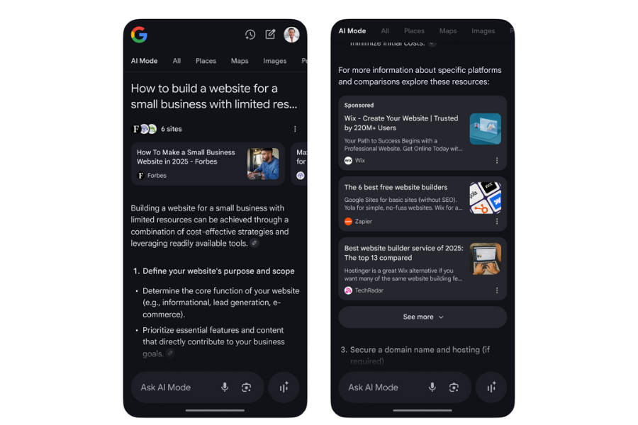 Ads in AI Mode