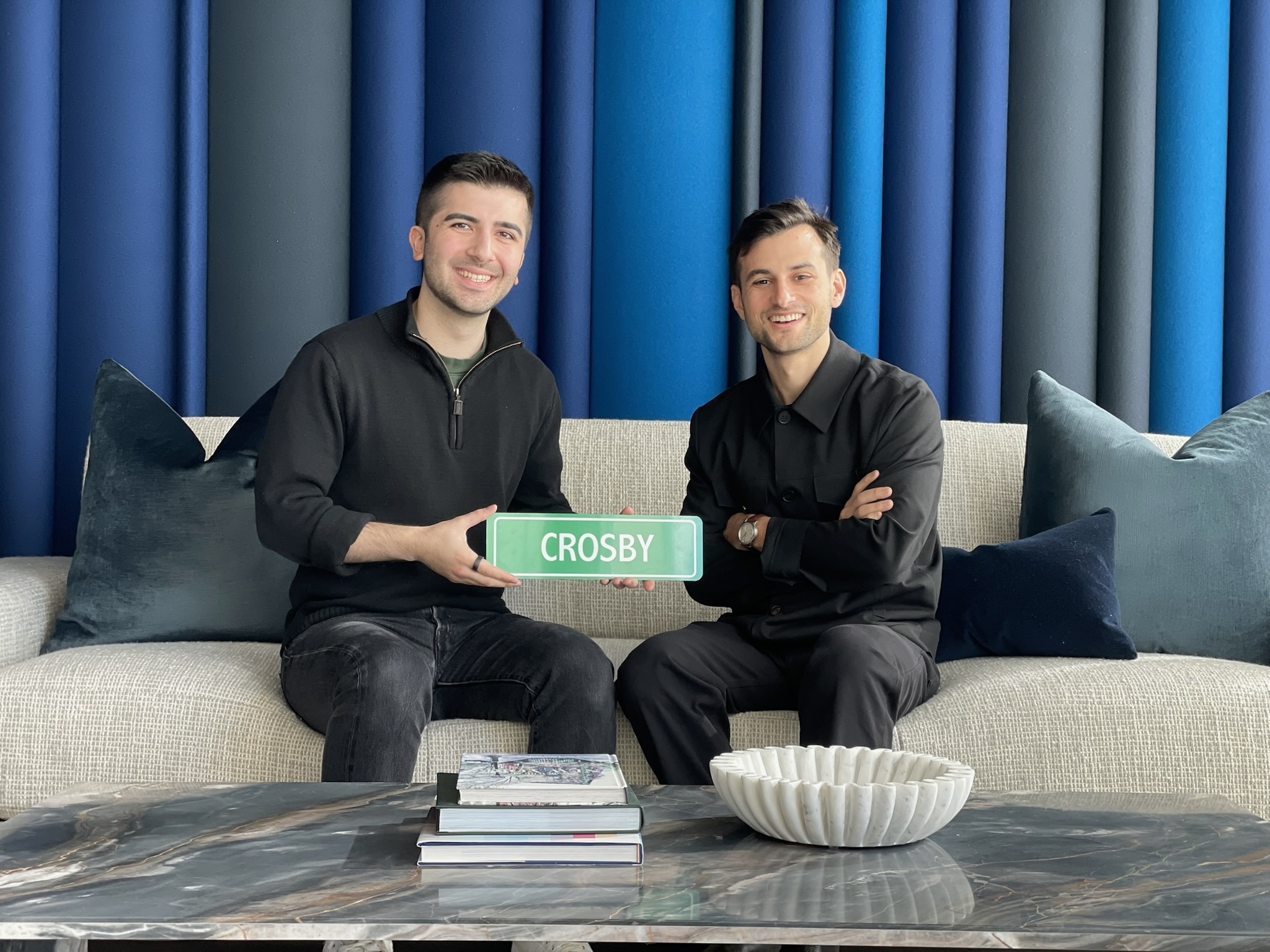 Crosby co-founders John Sarihan (left) and Ryan Daniels (right).