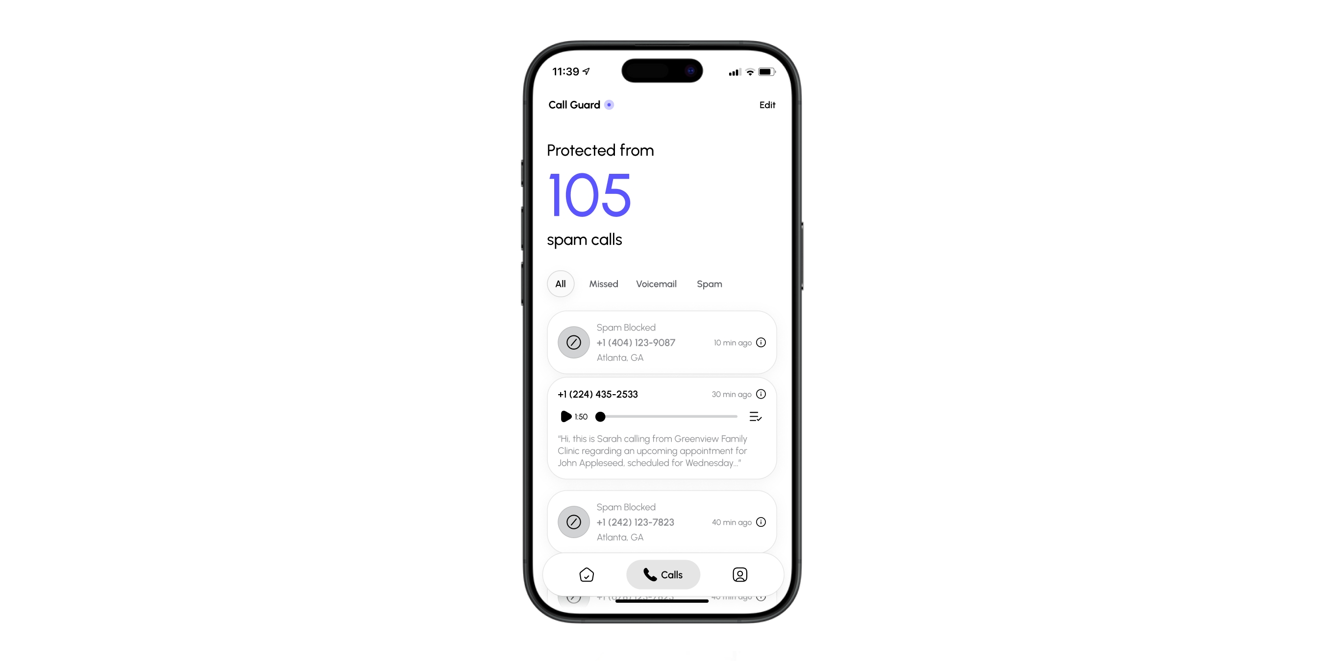 Cloaked call guard feature