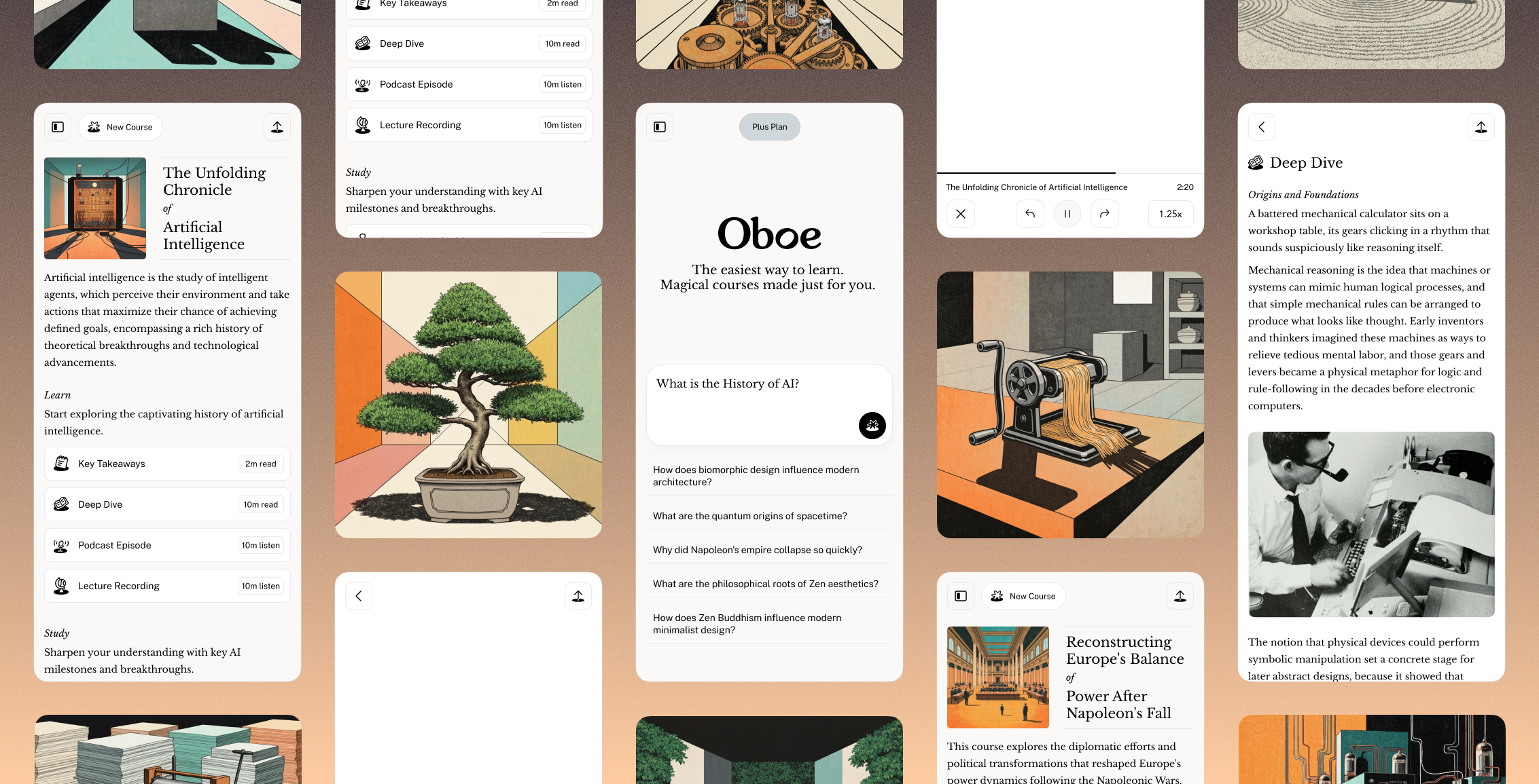 screenshot of Oboe app