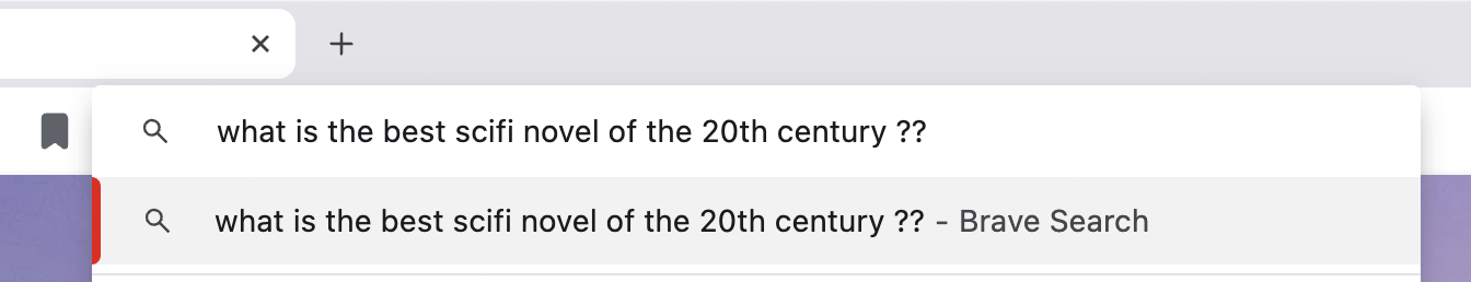 A screenshot of a Brave search feature that lets you append two question marks to get a detailed answer.