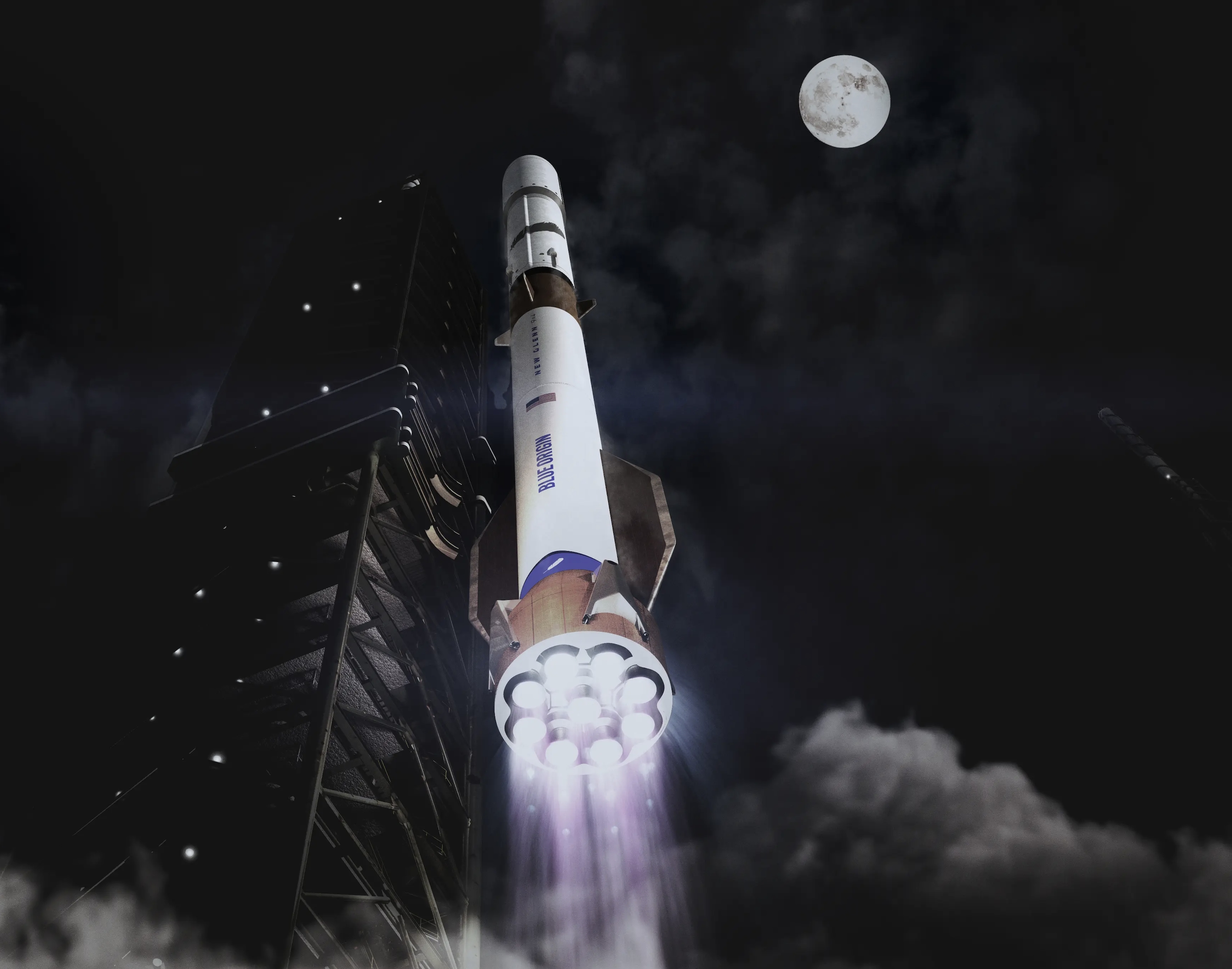 rendering of Blue Origin's New Glenn 9x4