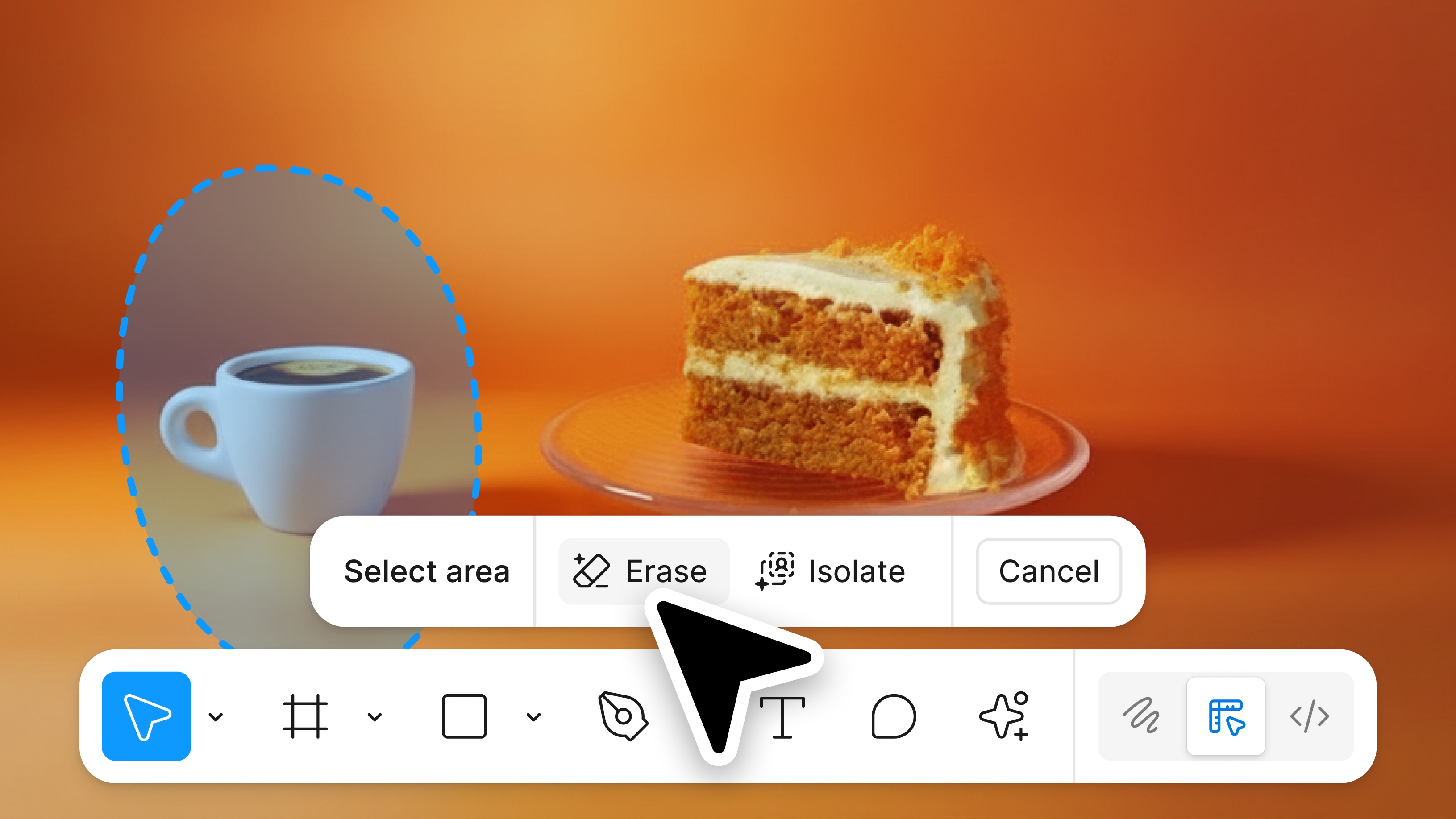 AI Image toolbar