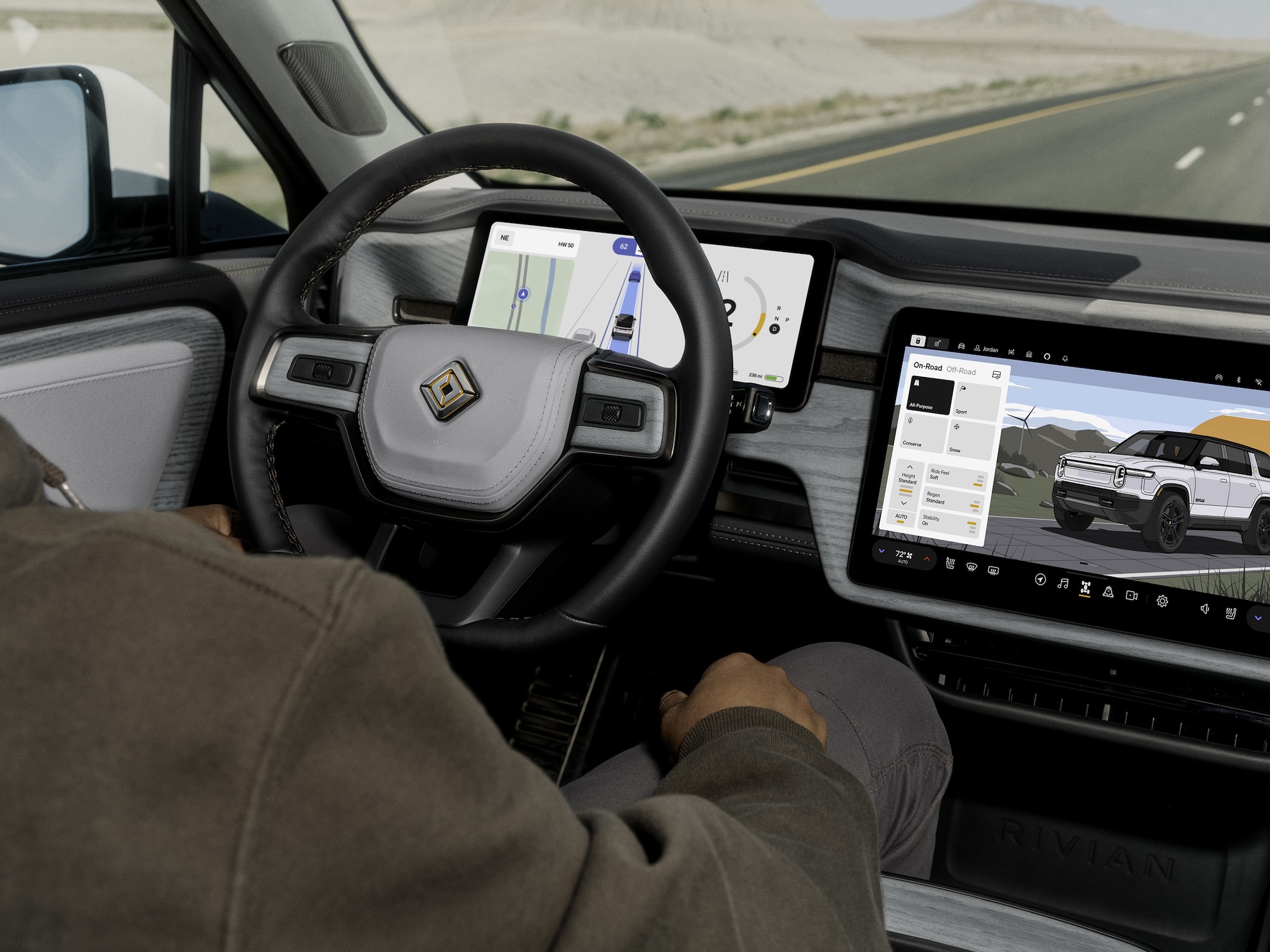 Rivian hands free driving
