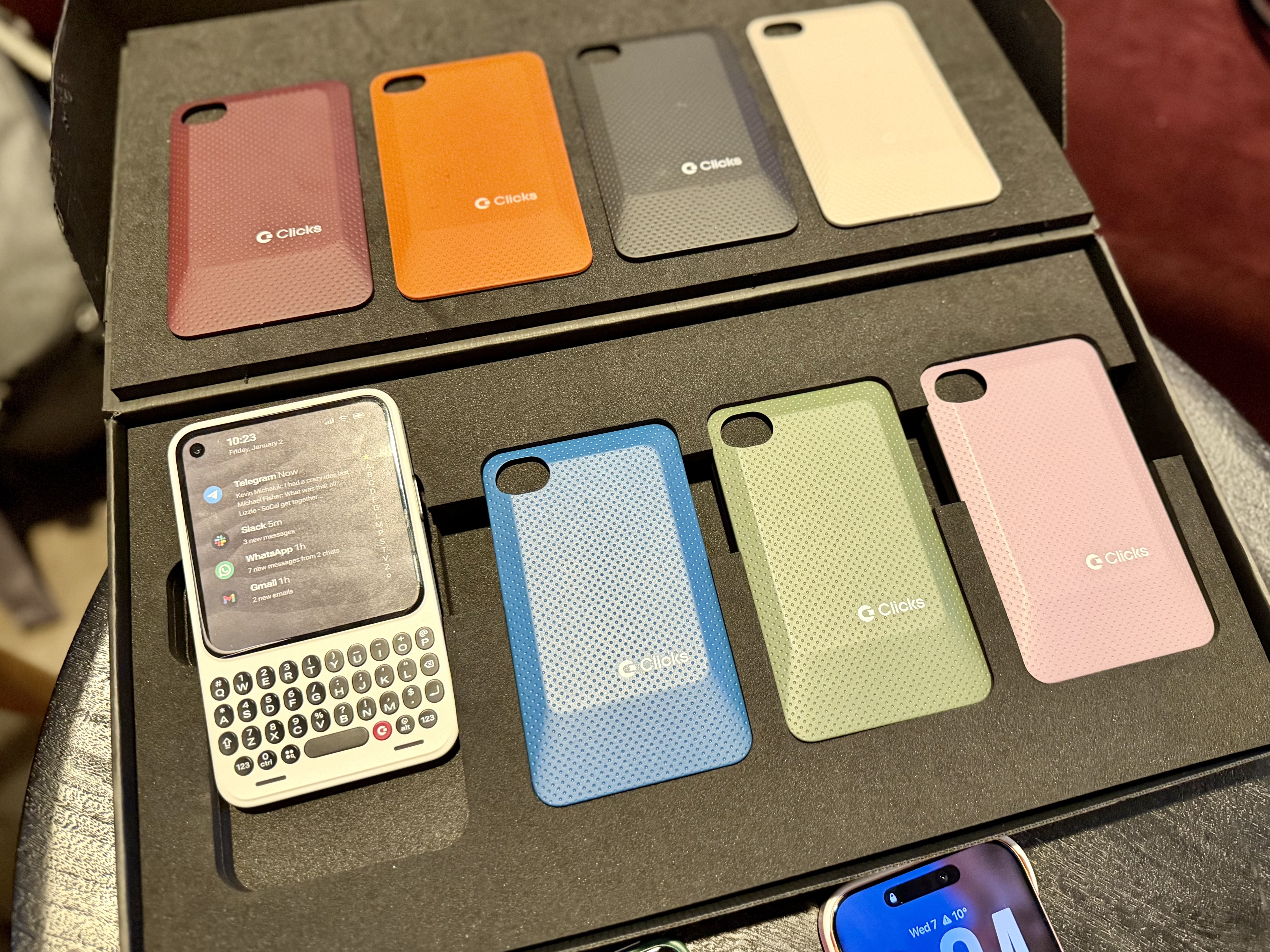 display of Clicks smartphones
