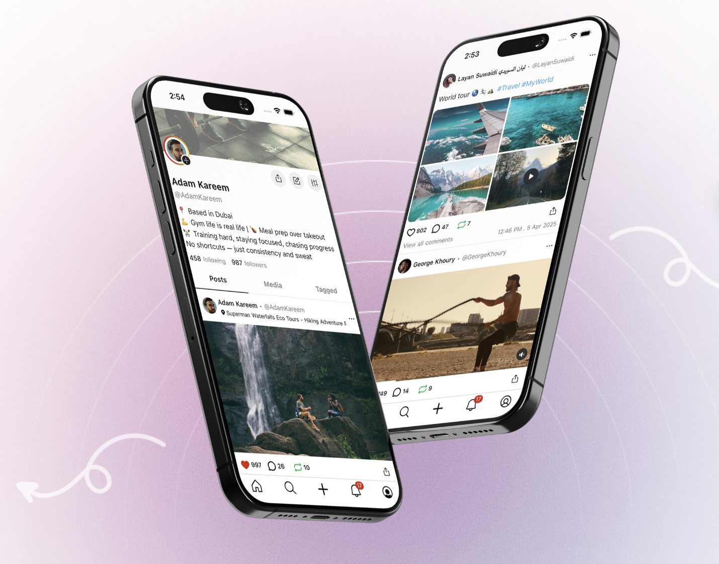 UpScrolled on smartphones