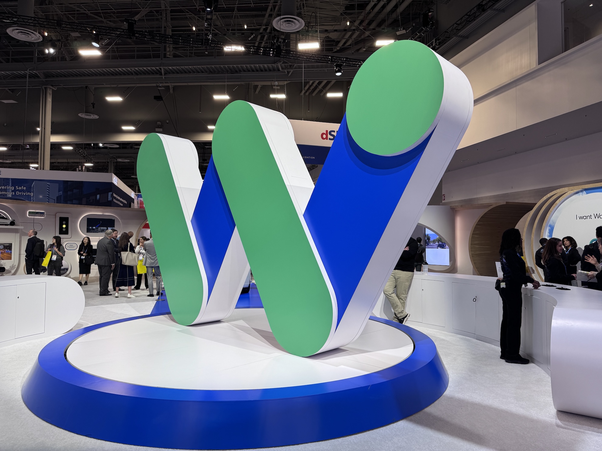 Waymo "W" display at CES 2026