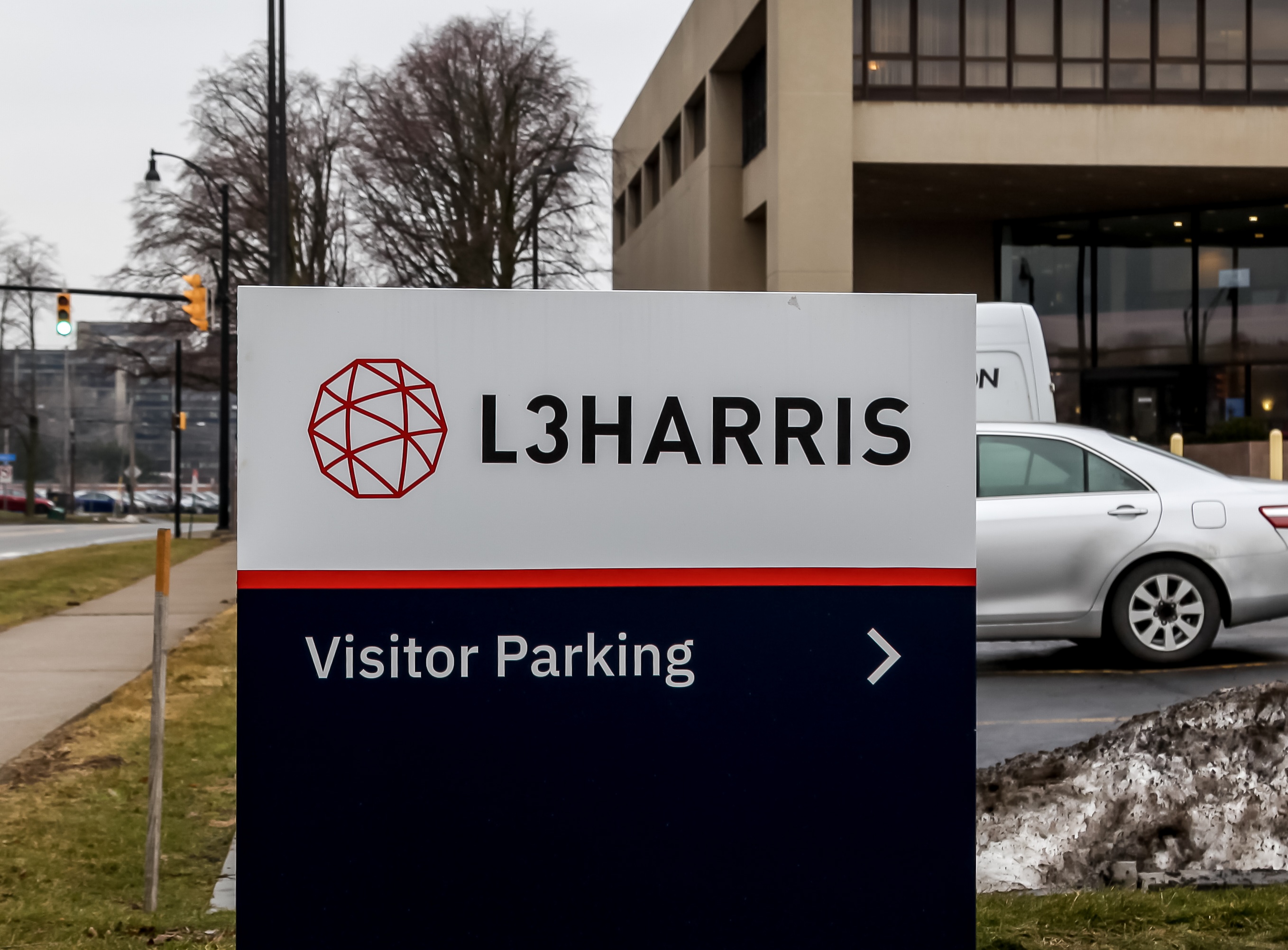 The L3Harris office building in Rochester, New York, USA.