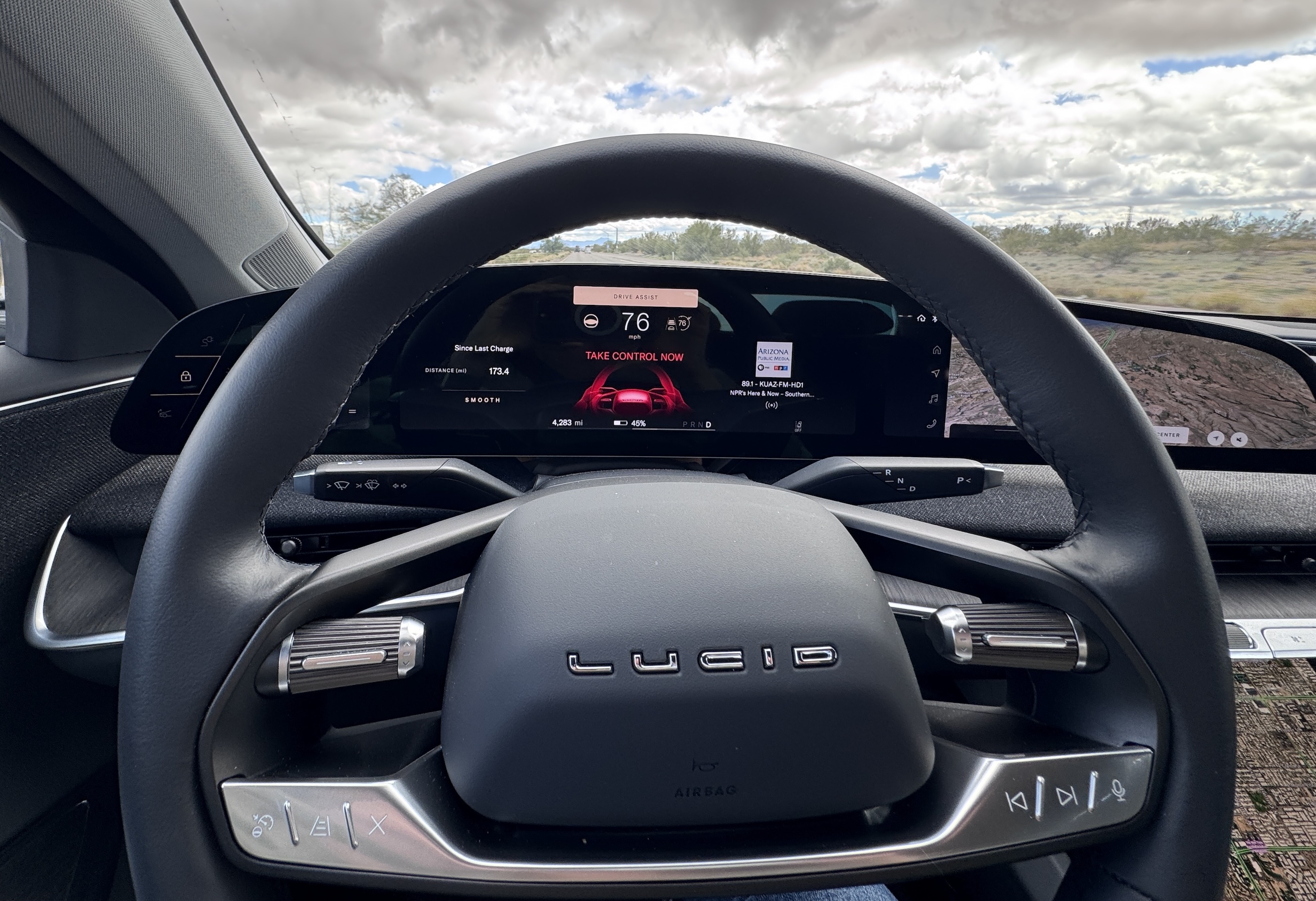 Lucid steering wheel