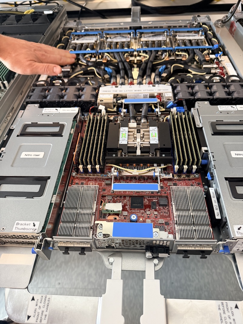 AWS Austin chip lab tour, Tranium3 sled