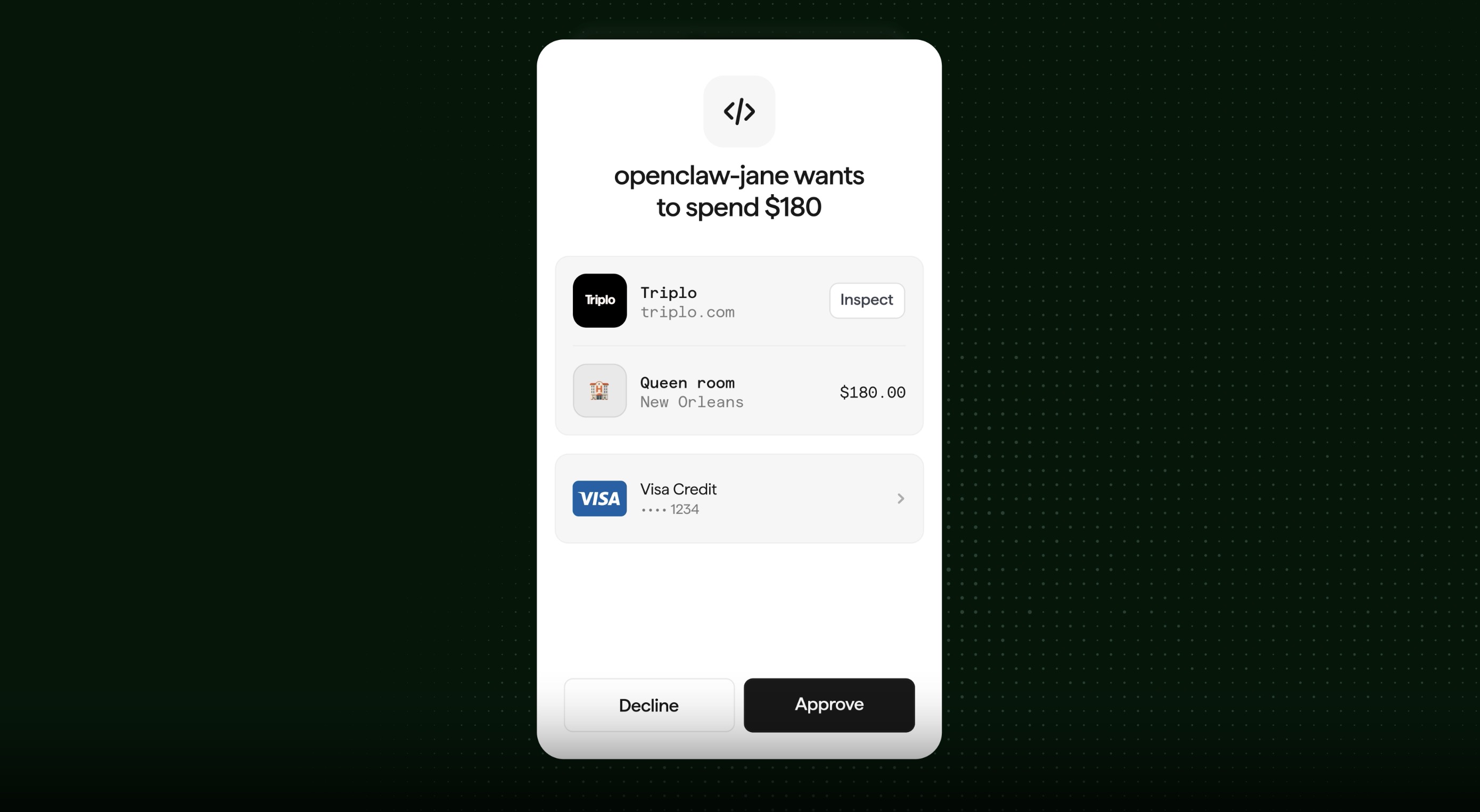Stripe Link screen