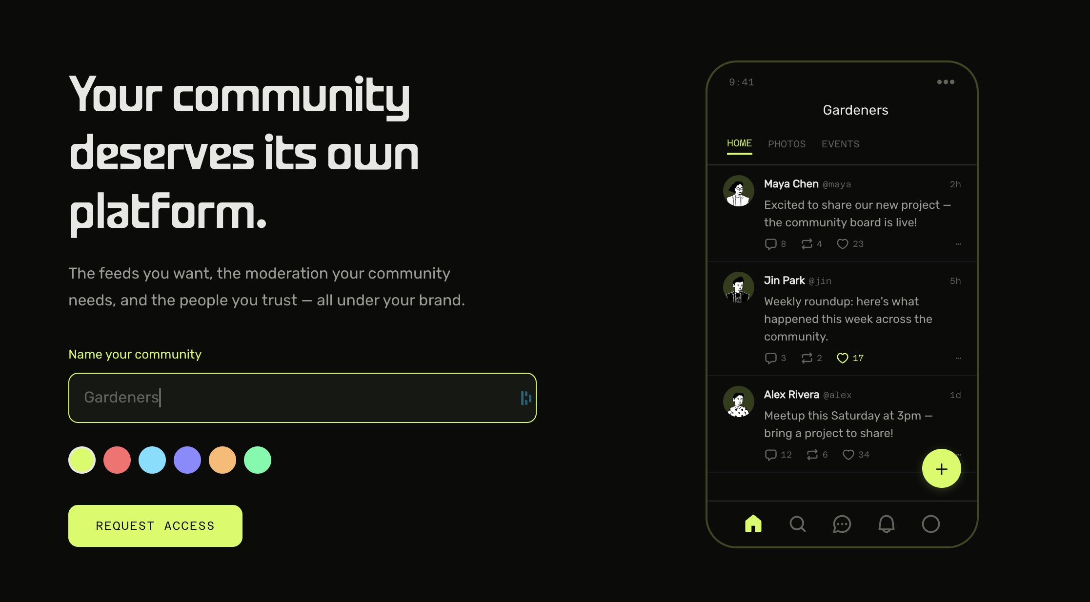 Acorn homepage