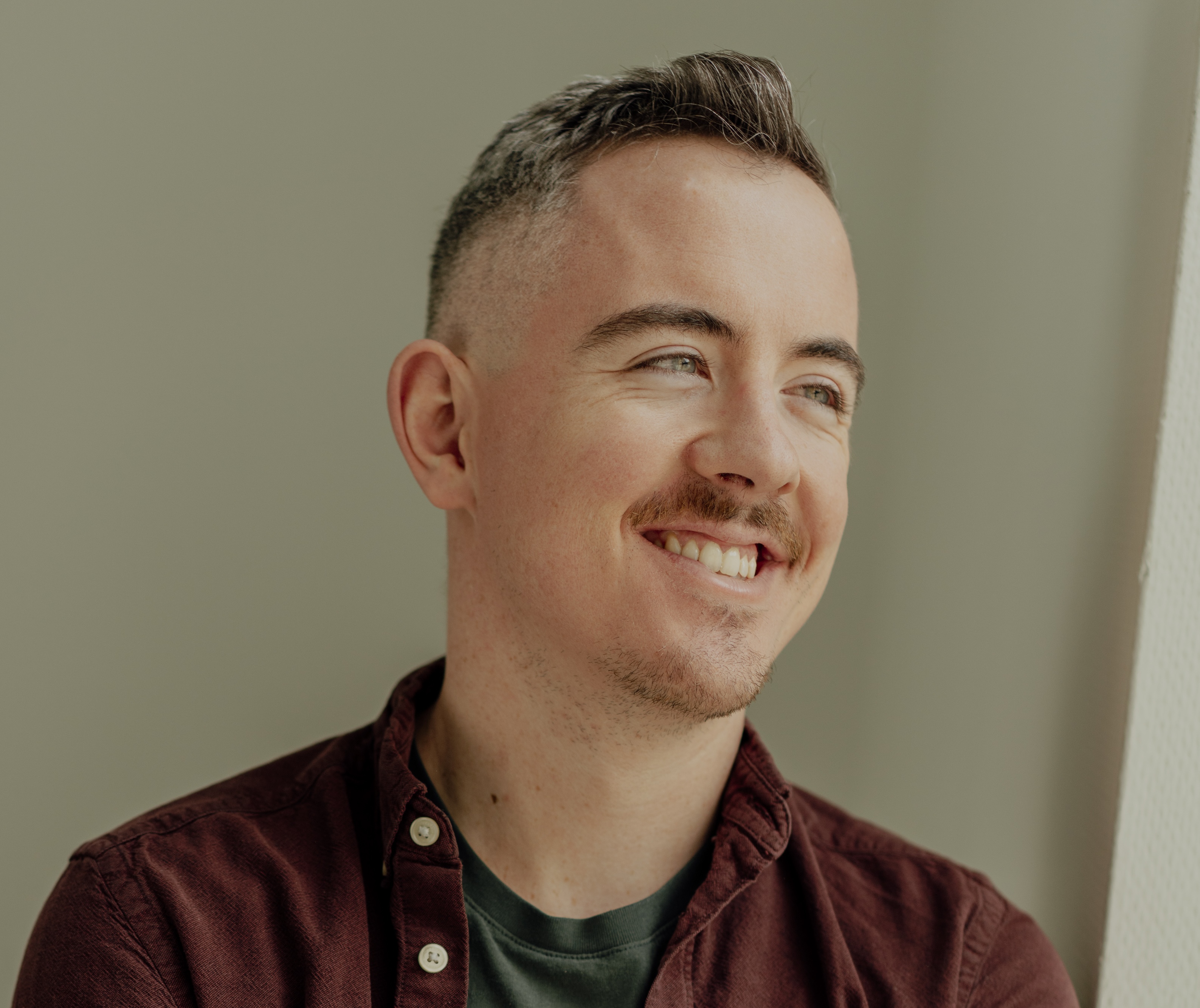 Portrait of hacker and IT security researcher Donncha O’Cearbheill at Amnesty International's offices in Berlin-Mitte.