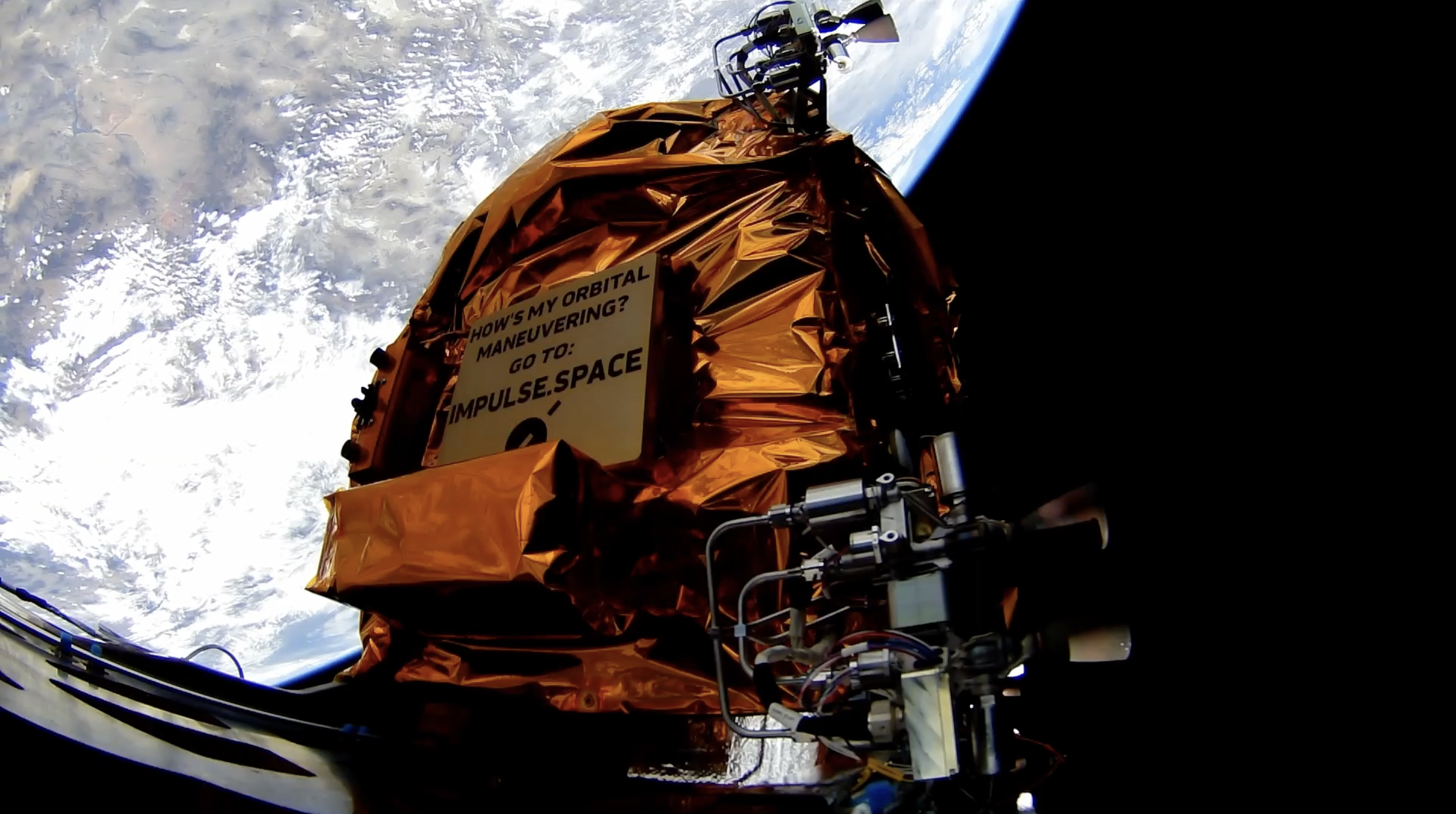 A view of Impulse's Mira spacecraft in orbit.