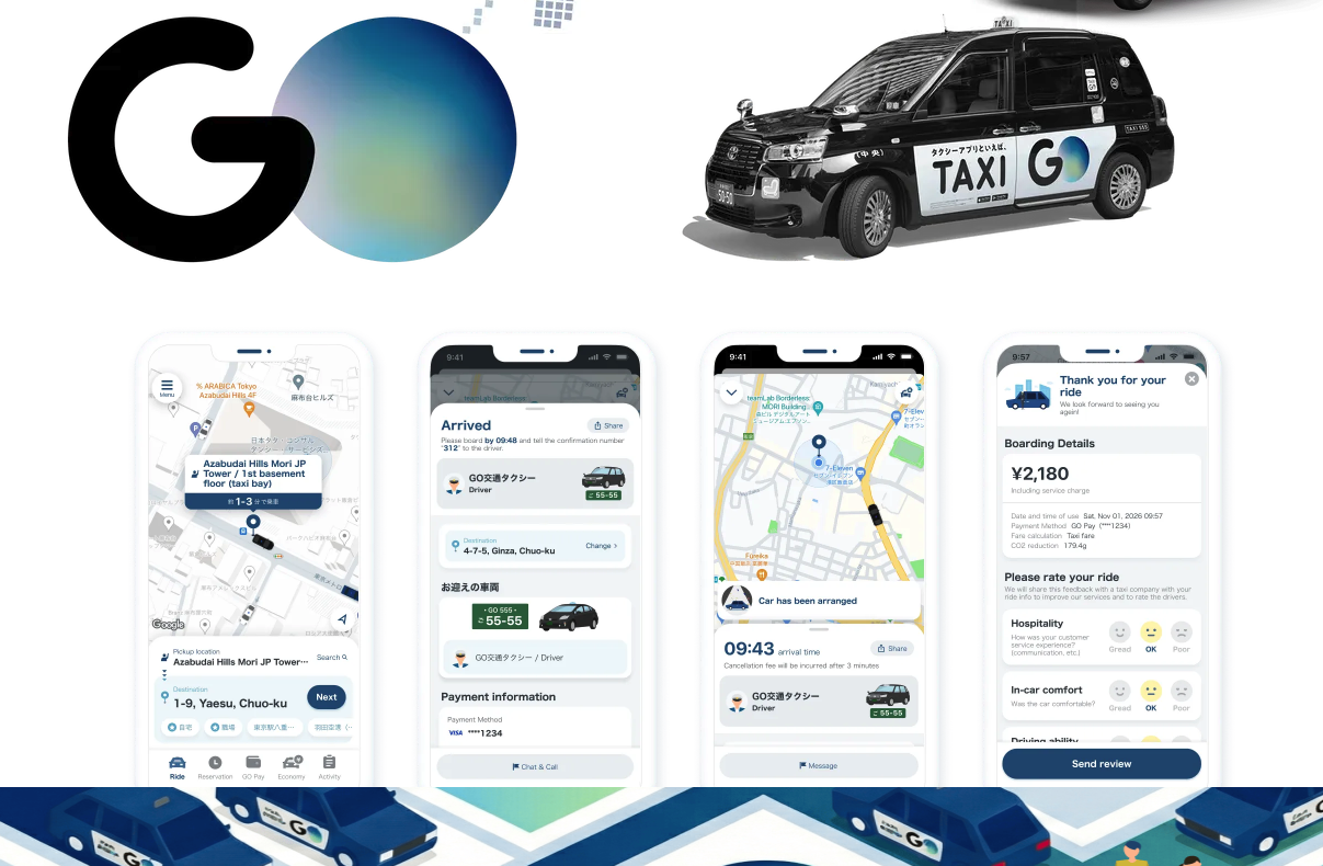 Japan's taxi hailing app