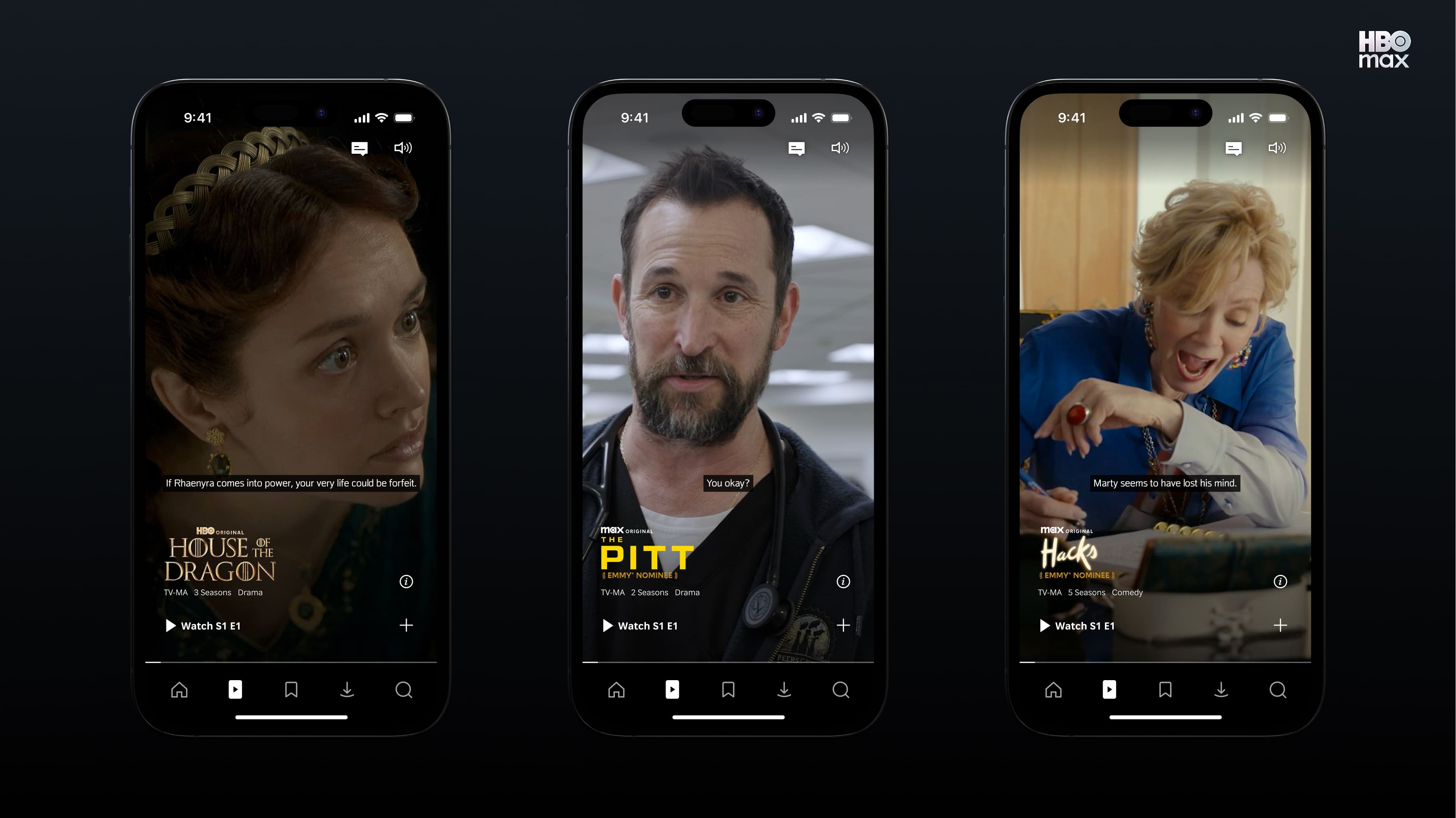 HBO Max vertical feed