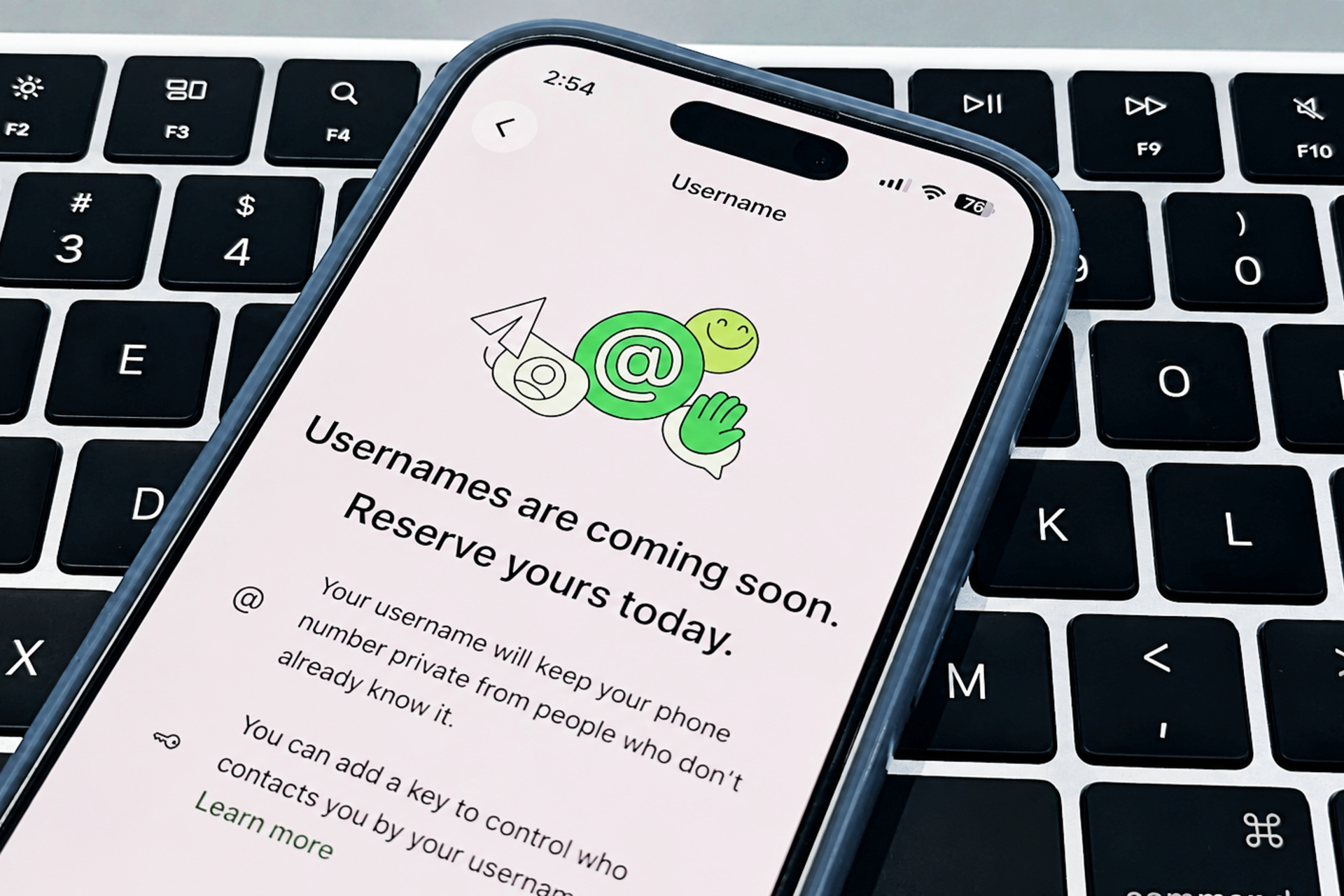 WhatsApp username reservation rollout